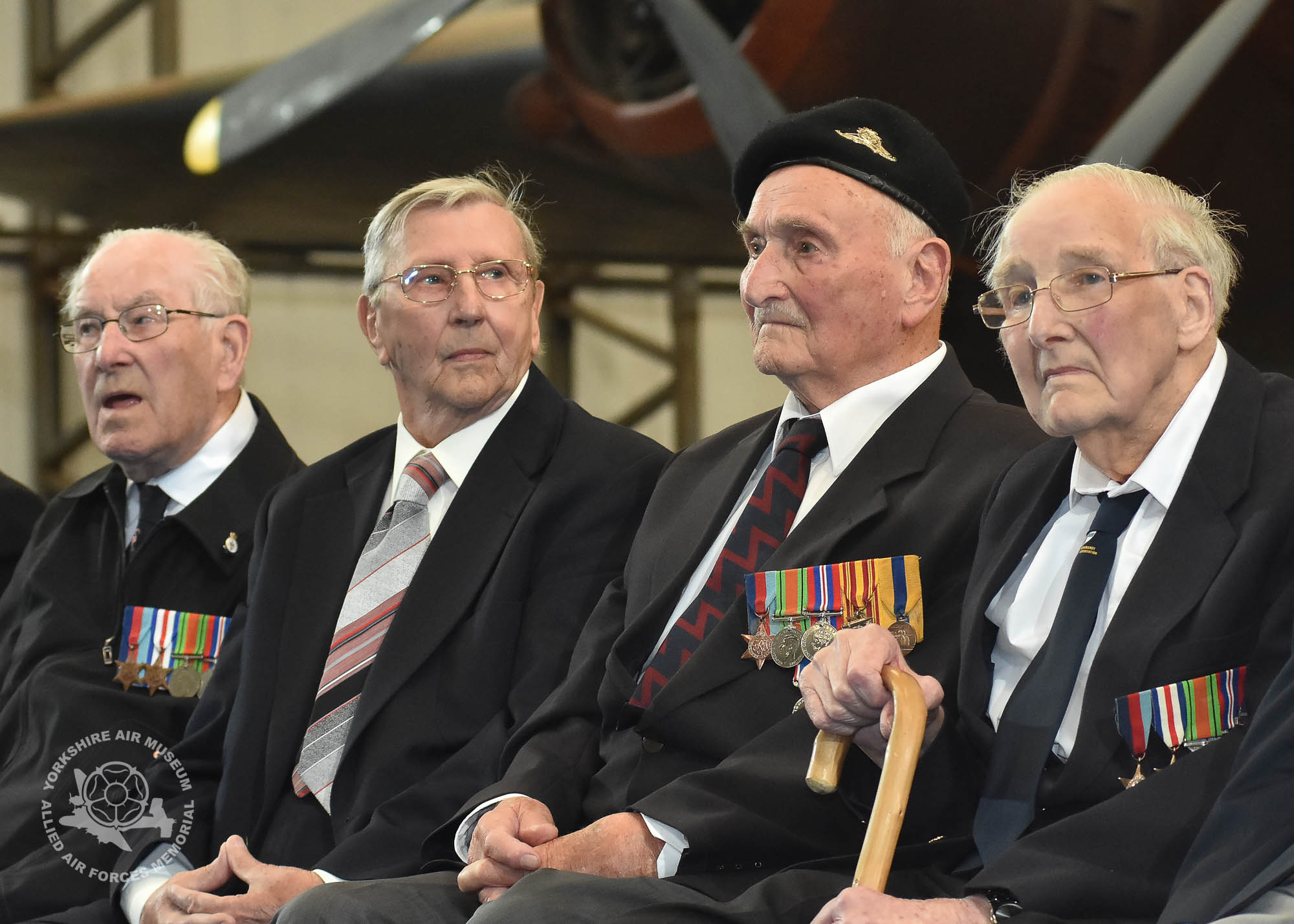 Presentation of the Legion d'Honneur ceremony held at the Yorkshire Air Museum, Elvington, on Sunday 22nd September, 2016. Picture David Harrison / Yorkshire Air Museum.