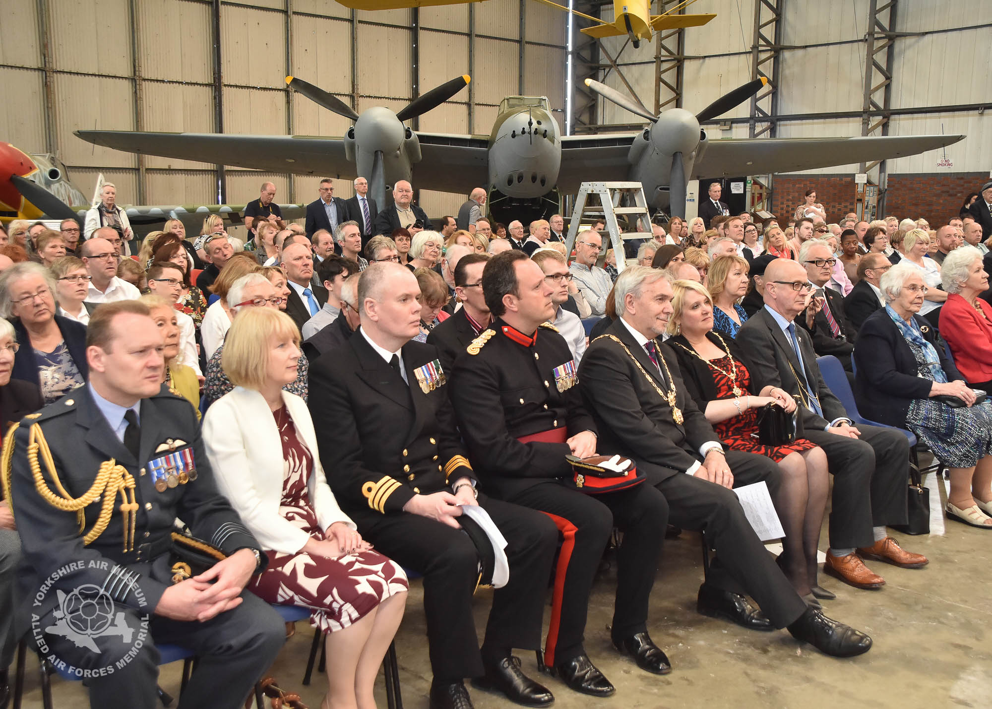 Presentation of the Legion d'Honneur ceremony held at the Yorkshire Air Museum, Elvington, on Sunday 22nd September, 2016. Picture David Harrison / Yorkshire Air Museum.