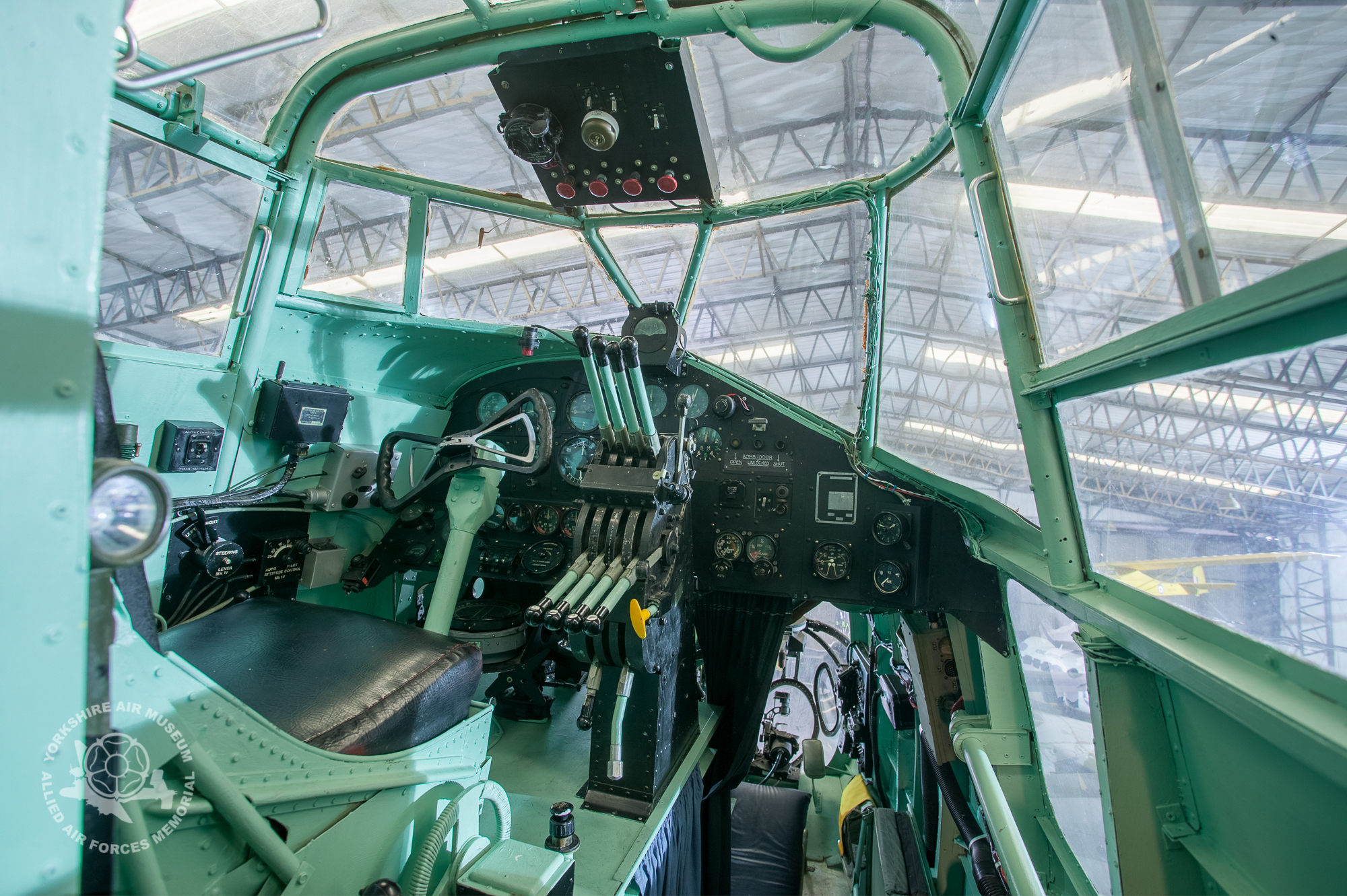 Our Friday the 13th cockpit - you can take a tour of the Halifax