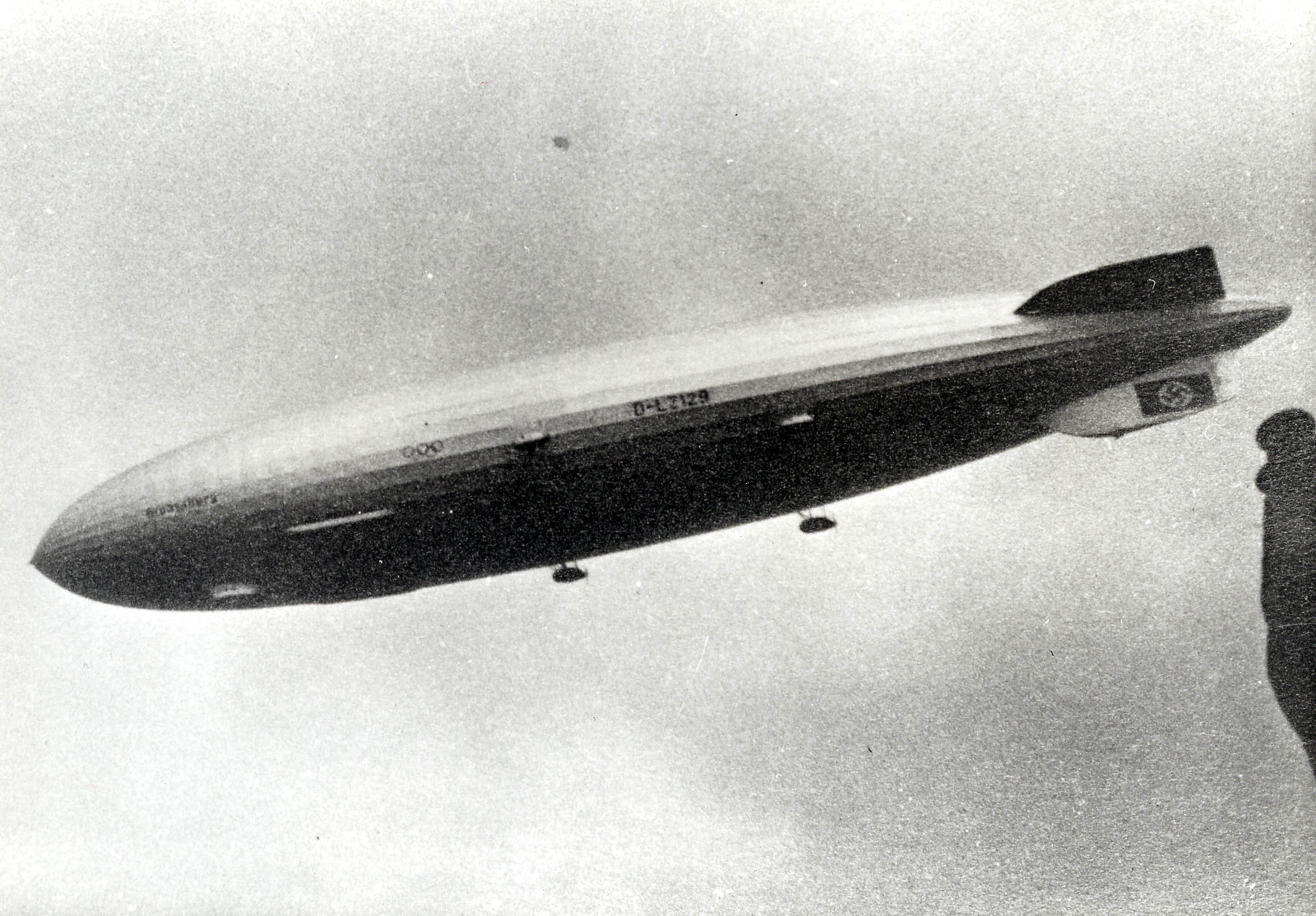 The Hindenburg photographed over Riddlesden