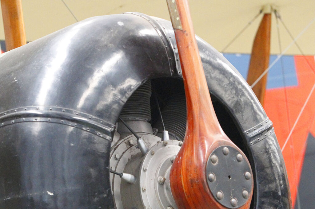 Avro 504K propellor close up